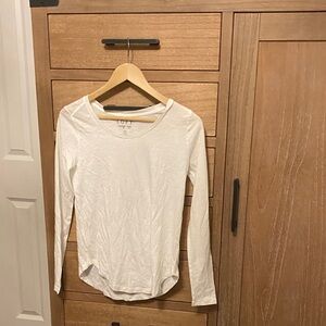 LOFT Women's White Vintage Soft Long Sleeve Tunic